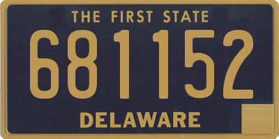 DE license plate 681152