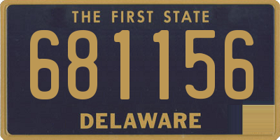 DE license plate 681156