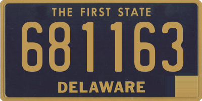 DE license plate 681163