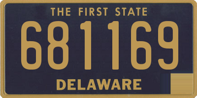 DE license plate 681169