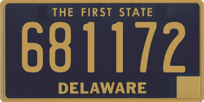 DE license plate 681172