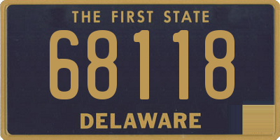 DE license plate 68118