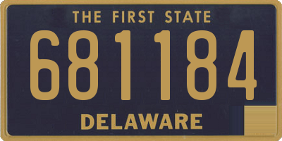 DE license plate 681184