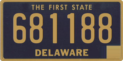DE license plate 681188