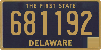 DE license plate 681192