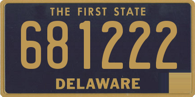 DE license plate 681222