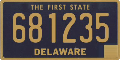 DE license plate 681235