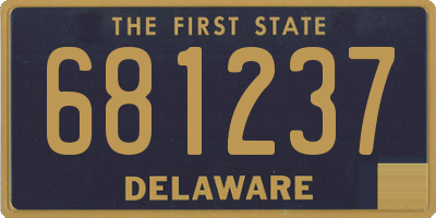 DE license plate 681237