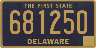 DE license plate 681250