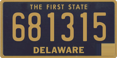 DE license plate 681315
