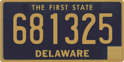 DE license plate 681325
