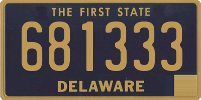 DE license plate 681333
