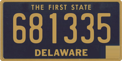 DE license plate 681335