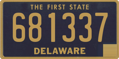 DE license plate 681337