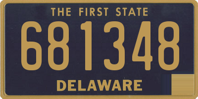 DE license plate 681348