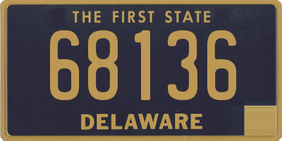 DE license plate 68136