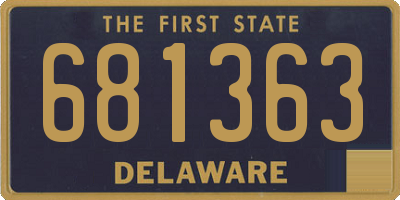 DE license plate 681363