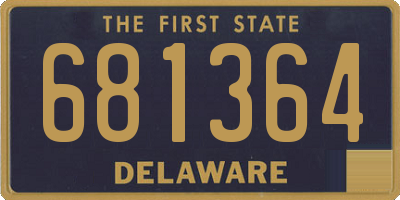 DE license plate 681364
