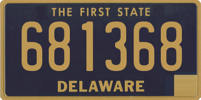 DE license plate 681368