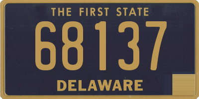 DE license plate 68137