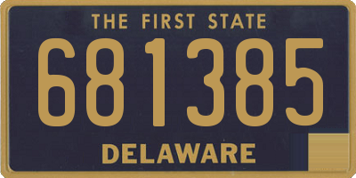 DE license plate 681385