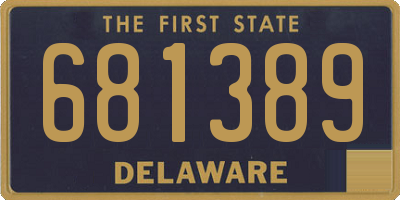 DE license plate 681389