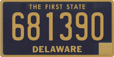 DE license plate 681390