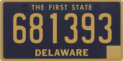 DE license plate 681393