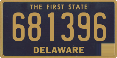DE license plate 681396