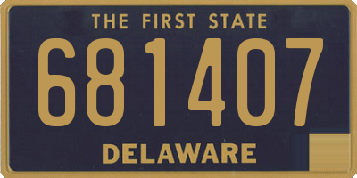 DE license plate 681407