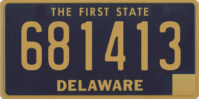 DE license plate 681413