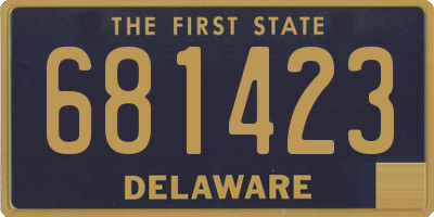 DE license plate 681423