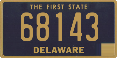 DE license plate 68143