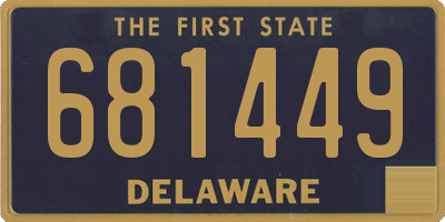 DE license plate 681449