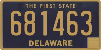 DE license plate 681463