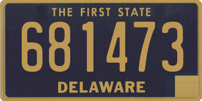 DE license plate 681473