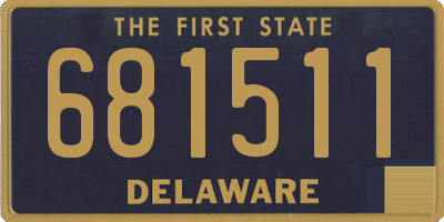 DE license plate 681511