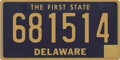 DE license plate 681514
