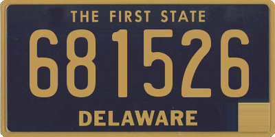 DE license plate 681526