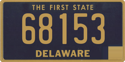 DE license plate 68153