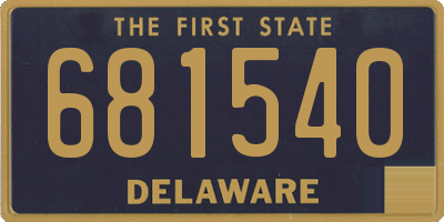 DE license plate 681540