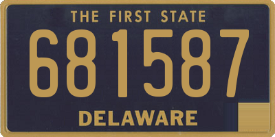 DE license plate 681587