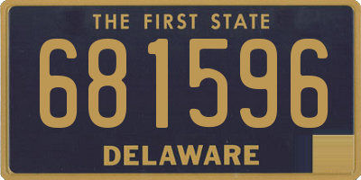DE license plate 681596