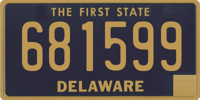 DE license plate 681599
