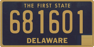 DE license plate 681601