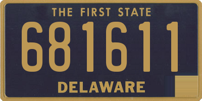 DE license plate 681611