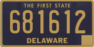 DE license plate 681612