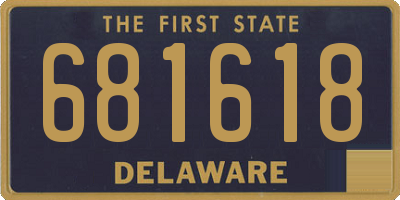DE license plate 681618