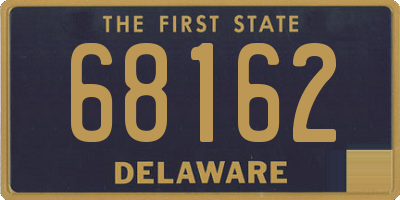 DE license plate 68162