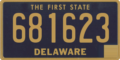 DE license plate 681623